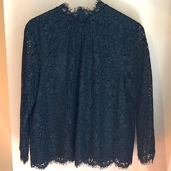 Joie Lace Mock-Neck Top - Picture 2 of 12